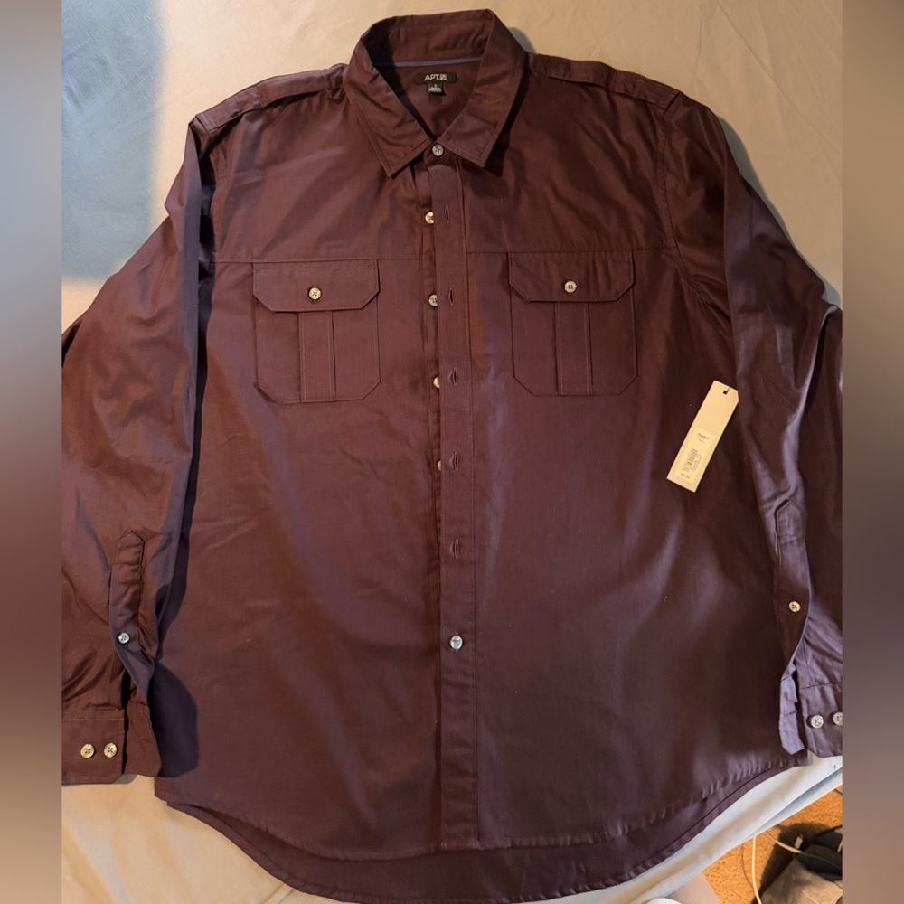 Men's Purple Button-Up Shirt